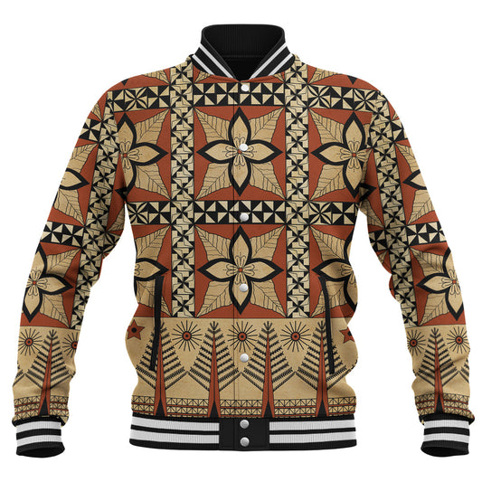 Tonga Baseball Jacket Tapa Motif