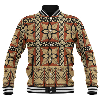 Tonga Baseball Jacket Tapa Motif