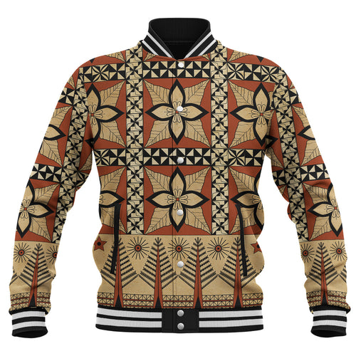 Tonga Baseball Jacket Tapa Motif