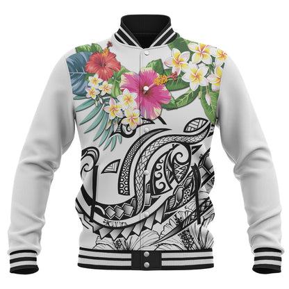 Polynesian Baseball Jacket Summer Plumeria