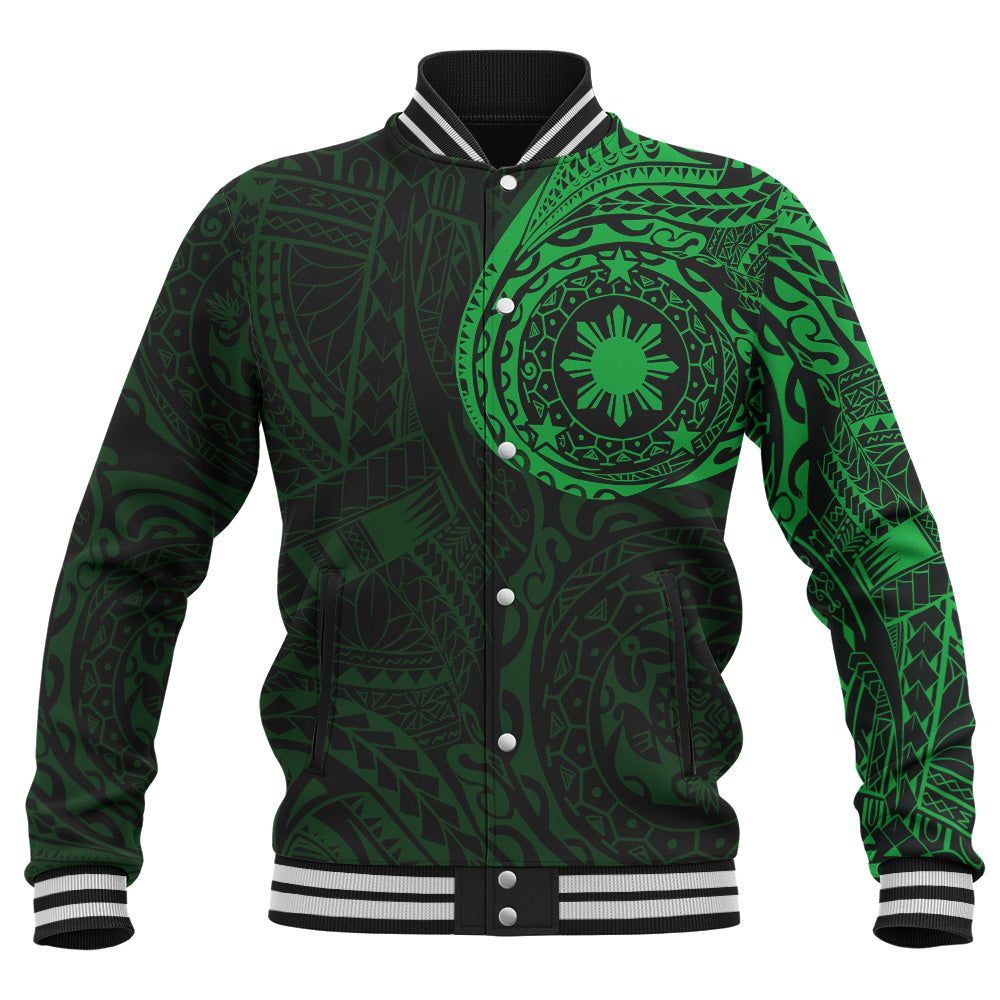 Philippines Filipinos Polynesian Tattoo Style Baseball Jacket