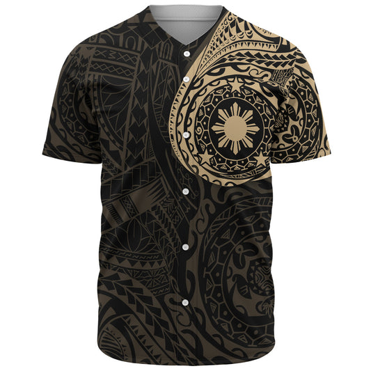 Philippines Filipinos Polynesian Tattoo Style Baseball Shirt