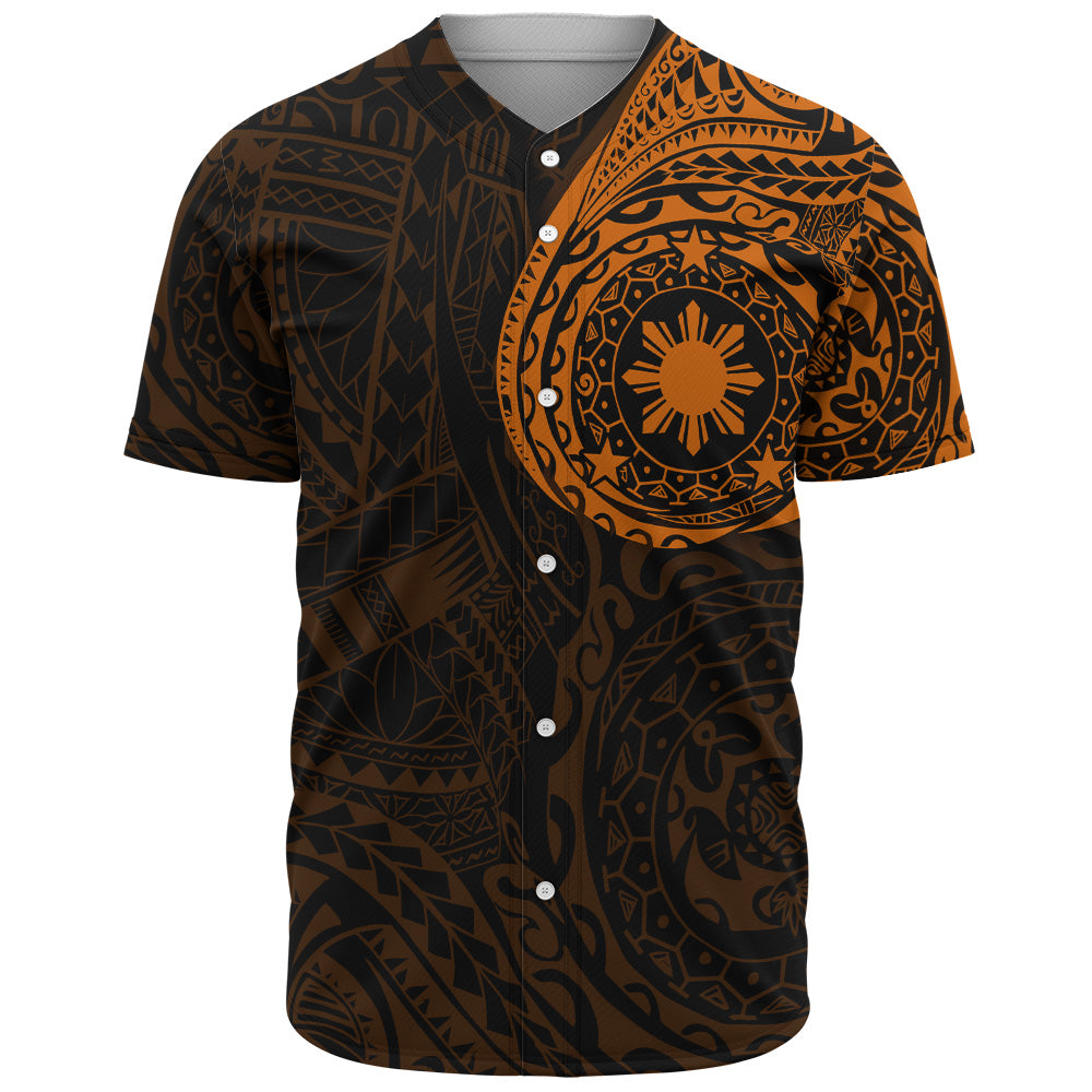 Philippines Filipinos Polynesian Tattoo Style Baseball Shirt