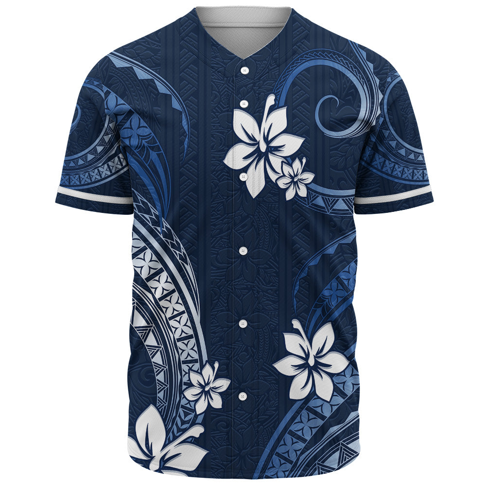 Hawaii Baseball Shirt Polynesian Pattern Plumeria
