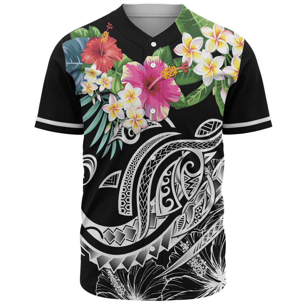 Polynesian Baseball Shirt Summer Plumeria