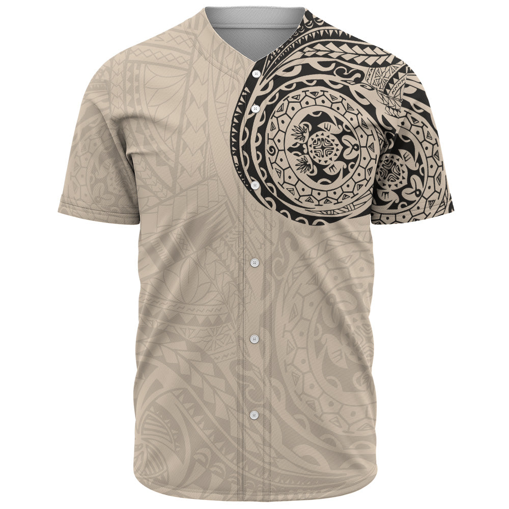 Polynesian Baseball Shirt Polynesian Tattoo Style Version 2.0 Nude