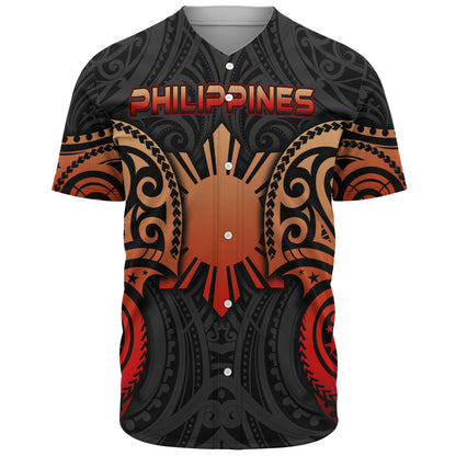 Philippines Filipinos Baseball Shirt Custom Personalised Spirit Red Version