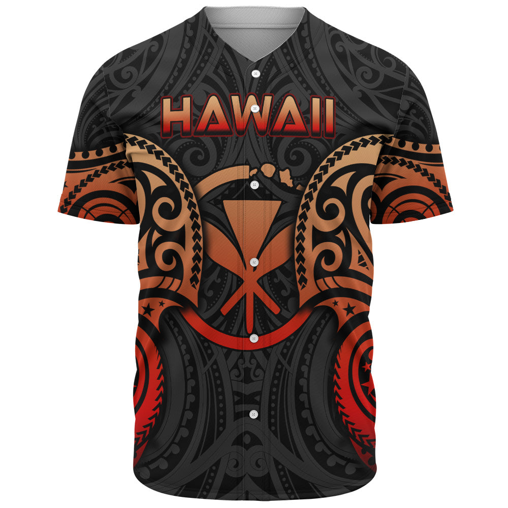 Hawaii Baseball Shirt Custom Personalised Spirit Red Version