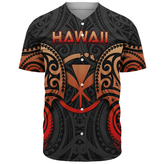 Hawaii Baseball Shirt Custom Personalised Spirit Red Version