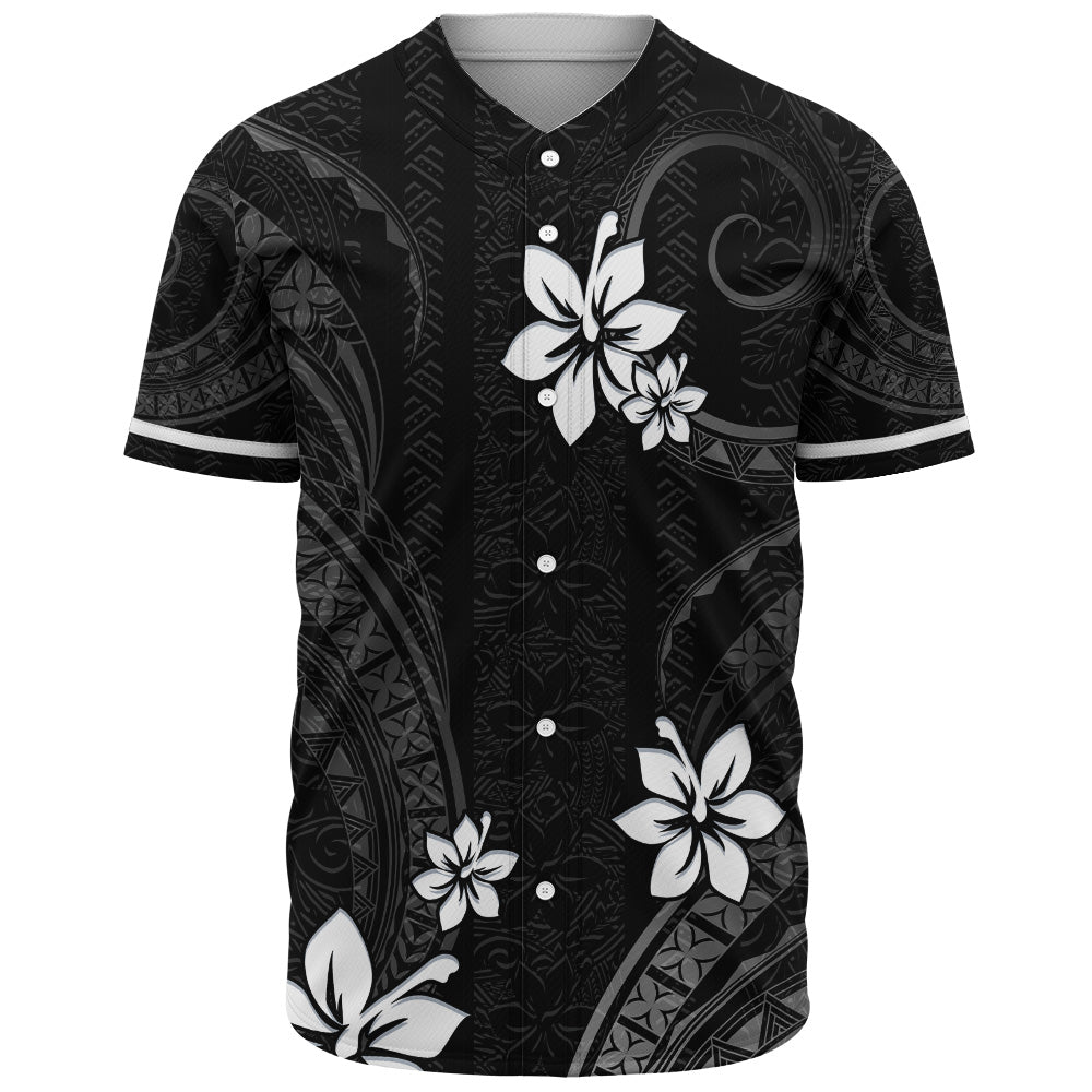 Hawaii Baseball Shirt Polynesian Pattern Plumeria