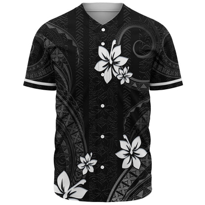 Hawaii Baseball Shirt Polynesian Pattern Plumeria