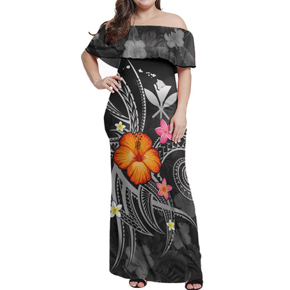 Hawaii Custom Personalised Woman Off Shoulder Long Dress Legend of Hawaii