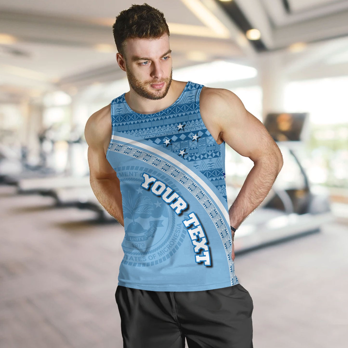 Federated States Of Micronesia Custom Personalised Tank Top Micronesia Tribal Patterns Curve Style