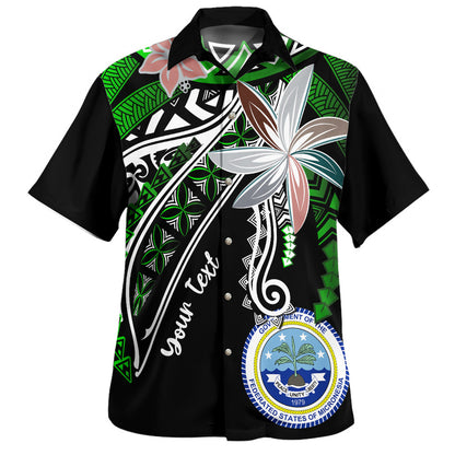 Guam Hawaiian Shirt Custom Personalised Fanciful Forest Green