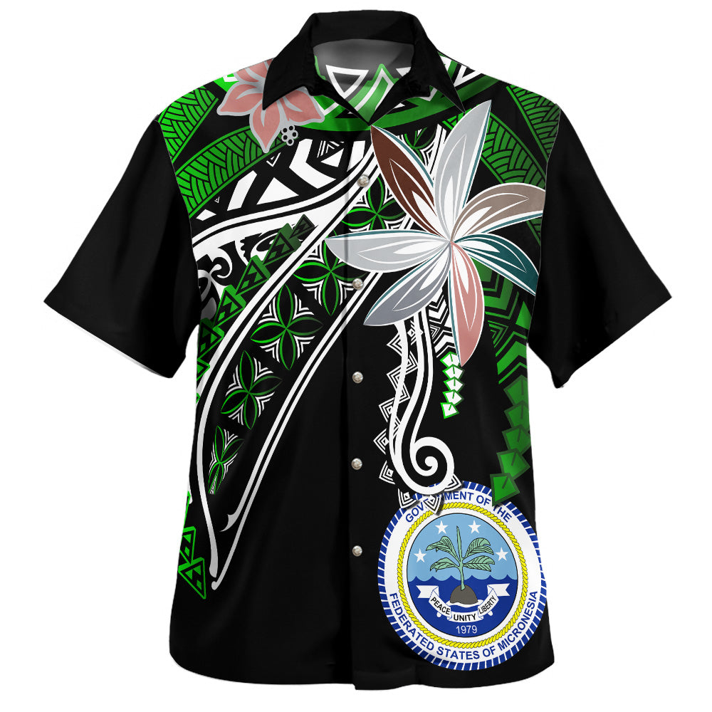 Guam Hawaiian Shirt Custom Personalised Fanciful Forest Green