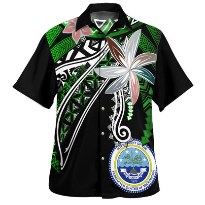 Guam Hawaiian Shirt Custom Personalised Fanciful Forest Green