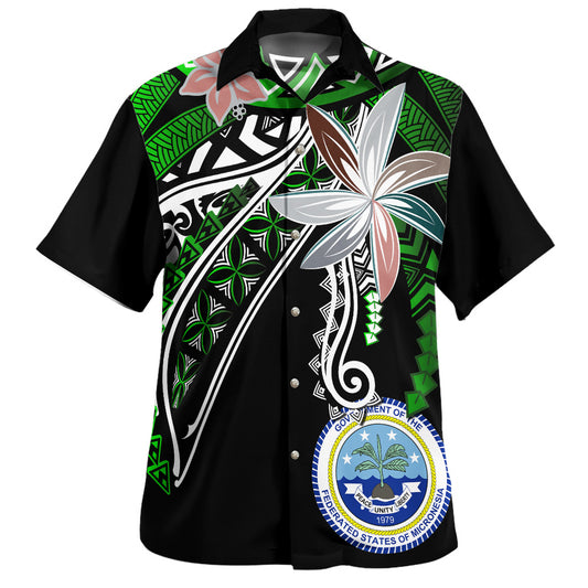 Federated States Of Micronesia Hawaiian Shirt Custom Personalised Fanciful Forest Green