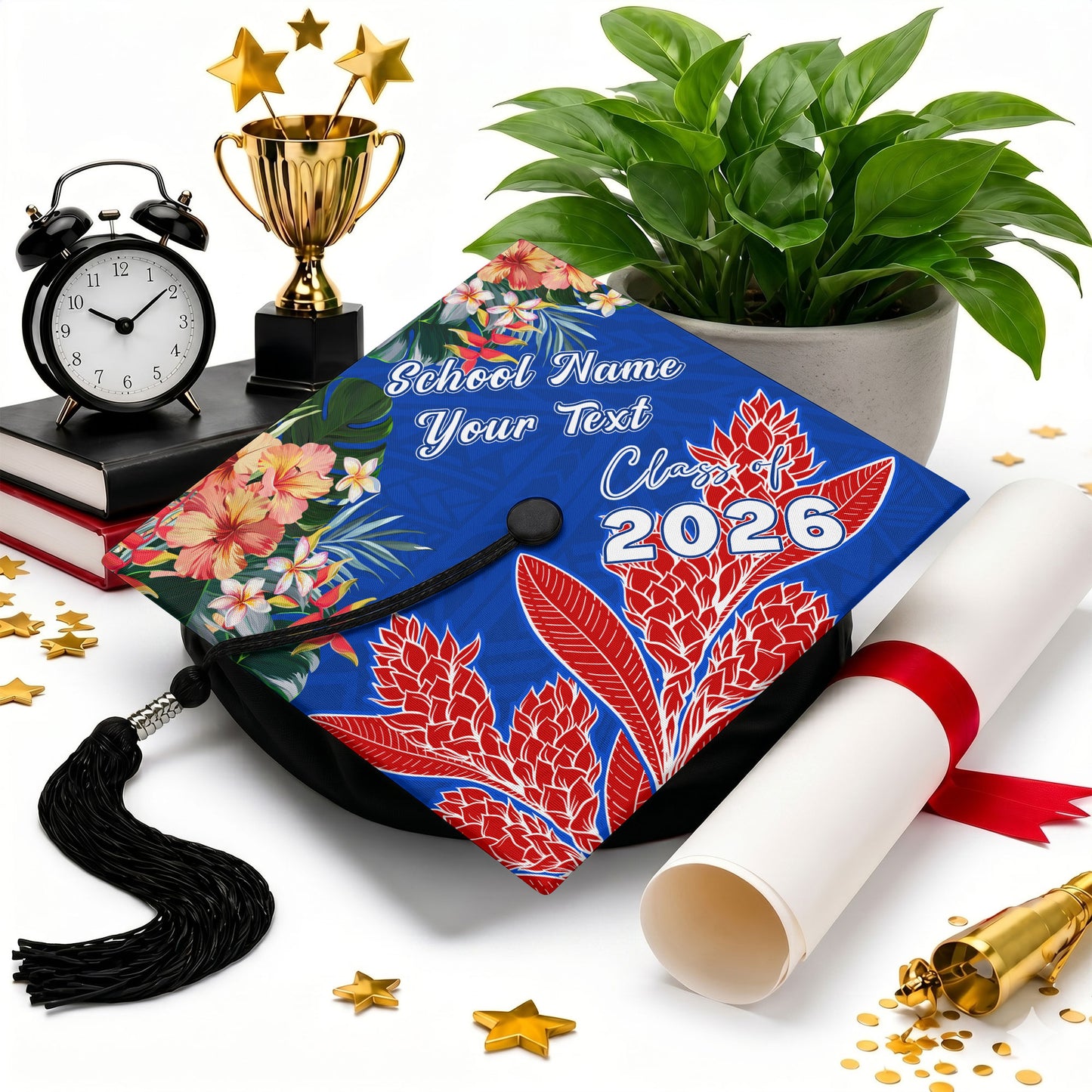 Samoa Graduation Cap Custom Tribal Ula Fala Original Style