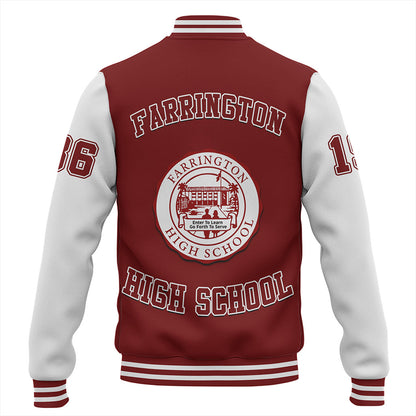 Hawaii Baseball Jacket Farrington High School Polynesian Letters Style