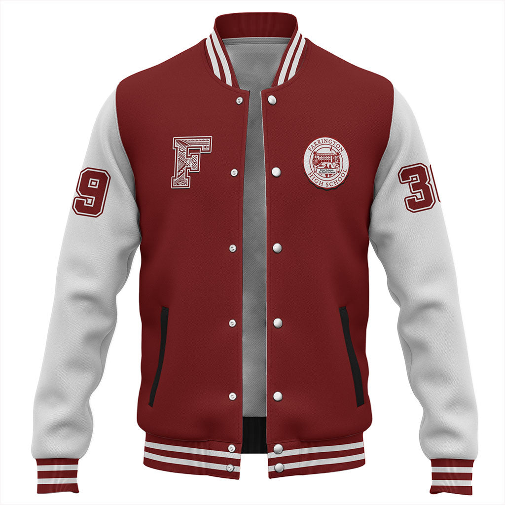 Hawaii Baseball Jacket Farrington High School Polynesian Letters Style