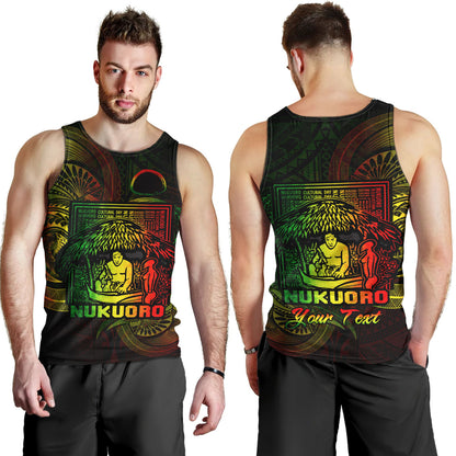 Federated States Of Micronesia Tank Top Custom Nukuoro Atoll Cultural Tribal Pattern