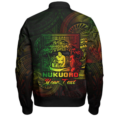 Federated States Of Micronesia Bomber Jacket Custom Nukuoro Atoll Cultural Tribal Pattern