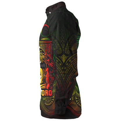 Federated States Of Micronesia Long Sleeve Shirt Custom Nukuoro Atoll Cultural Tribal Pattern