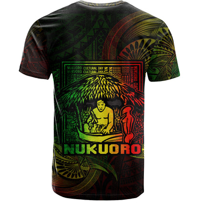 Federated States Of Micronesia T-Shirt Custom Nukuoro Atoll Cultural Tribal Pattern