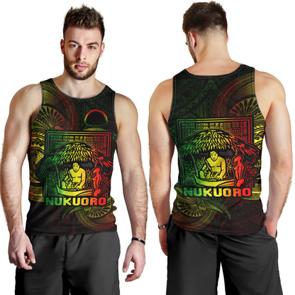 Federated States Of Micronesia Tank Top Custom Nukuoro Atoll Cultural Tribal Pattern