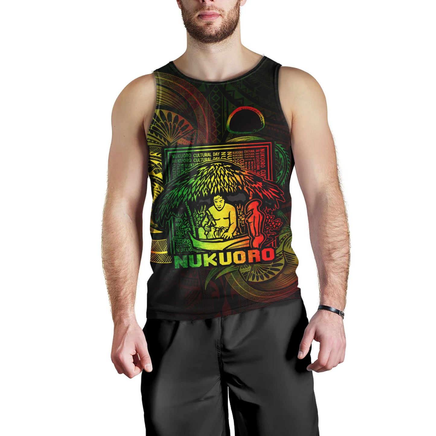 Federated States Of Micronesia Tank Top Custom Nukuoro Atoll Cultural Tribal Pattern