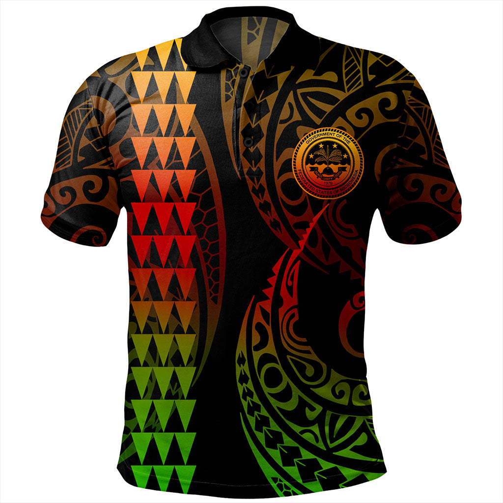 Federated States Of Micronesia Polo Shirt Kakau Style
