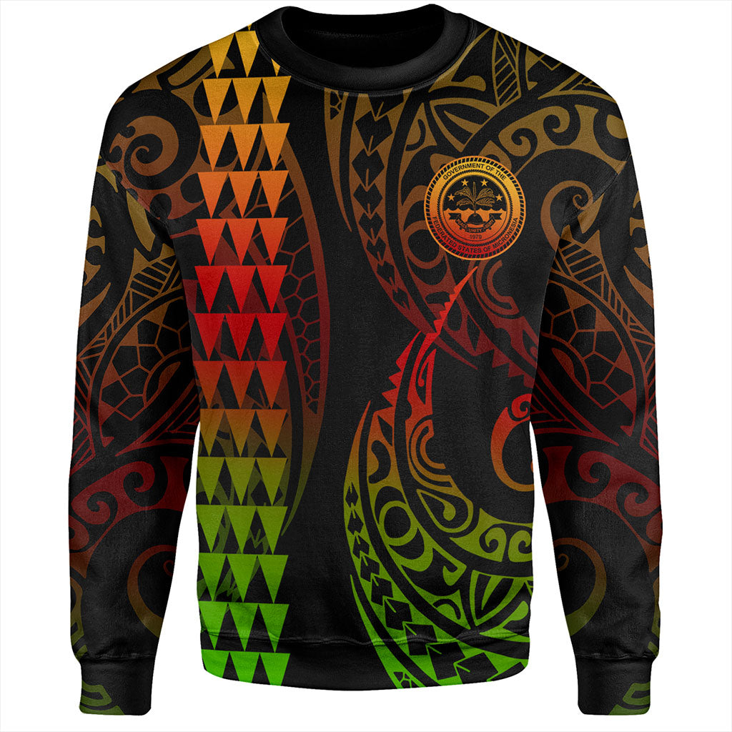 Federated States Of Micronesia Sweatshirt Kakau Style