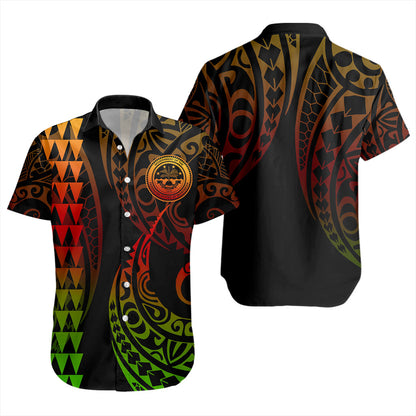 Federated States Of Micronesia Short Sleeve Shirt Kakau Style