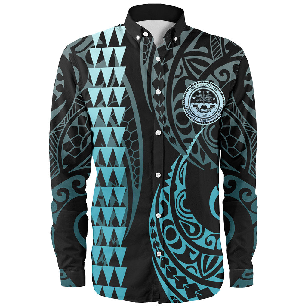 Federated States Of Micronesia Long Sleeve Shirt Kakau Style Ver.1