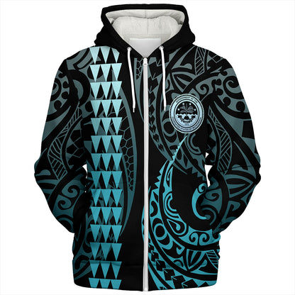 Federated States Of Micronesia Sherpa Hoodie Kakau Style Ver.1