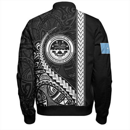 Federated States Of Micronesia Bomber Jacket Tribal Micronesian Coat Of Arms