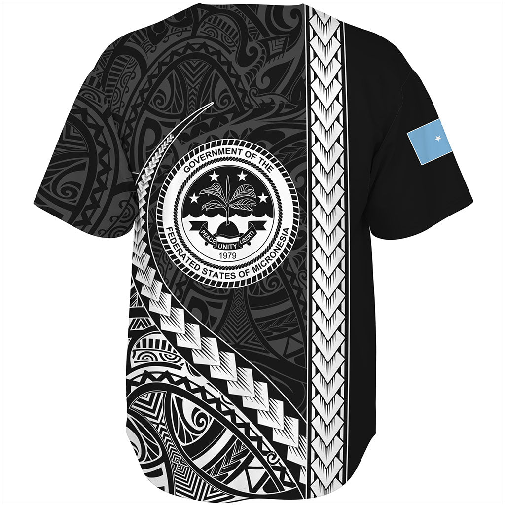 Federated States Of Micronesia Baseball Shirt Tribal Micronesian Coat Of Arms