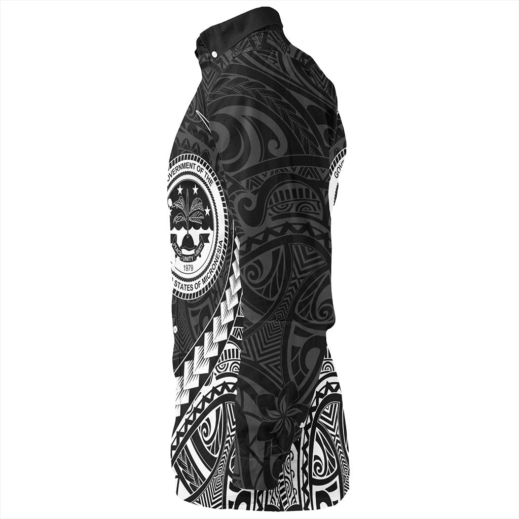Federated States Of Micronesia Long Sleeve Shirt Tribal Micronesian Coat Of Arms