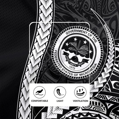 Federated States Of Micronesia Rugby Jersey Tribal Micronesian Coat Of Arms