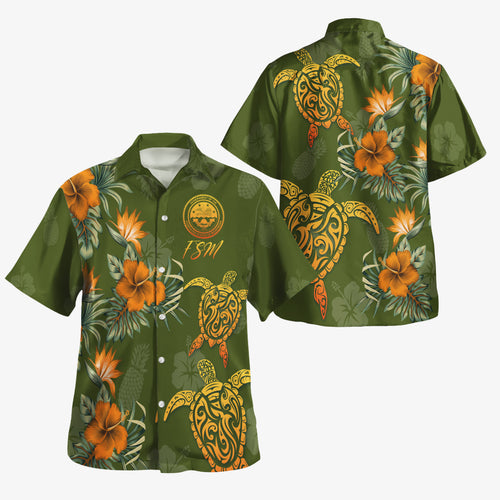 Federated States Of Micronesia Custom Personalised Hawaiian Shirt Polynesian Tropical Summer