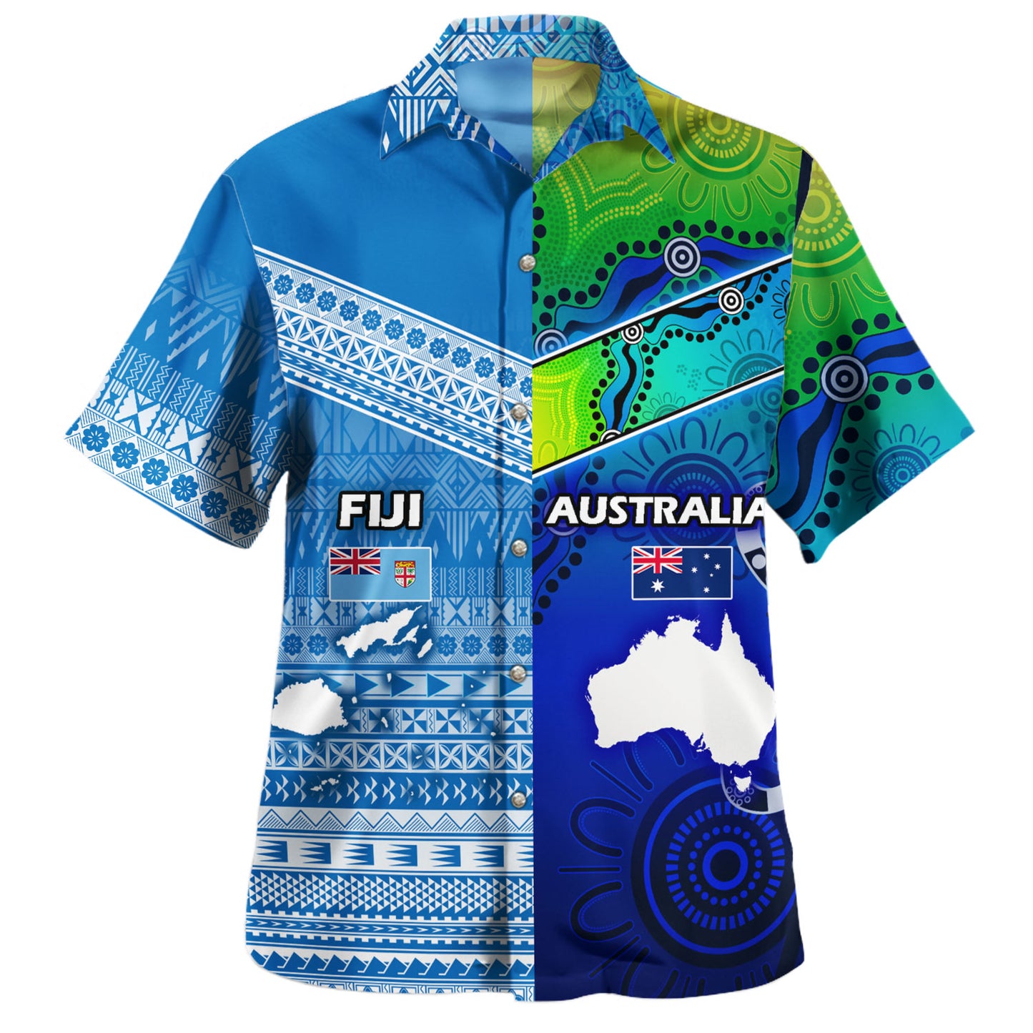 Papua New Guinea And Australia Birds Of Paradise With Aboriginal Hawaiian Shirt