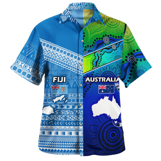 Papua New Guinea And Australia Birds Of Paradise With Aboriginal Hawaiian Shirt