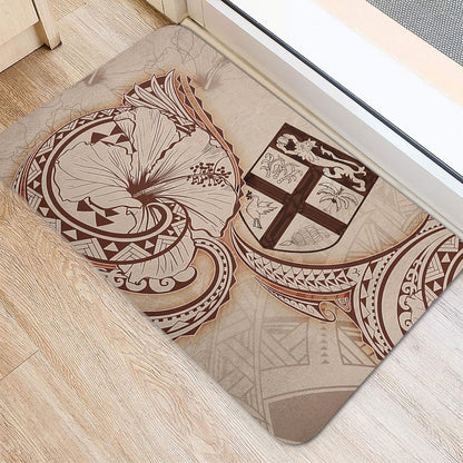 Fiji Door Mat Hibiscus Flower Vintage Style