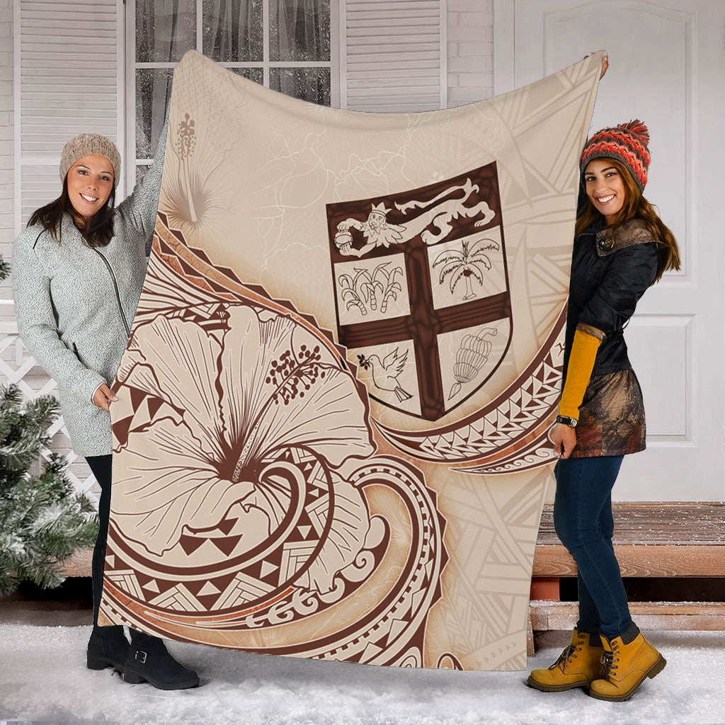 Fiji Premium Blanket Hibiscus Flower Vintage Style