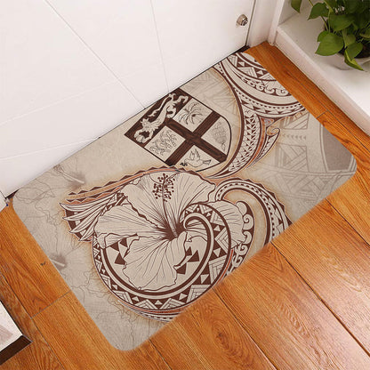 Fiji Door Mat Hibiscus Flower Vintage Style
