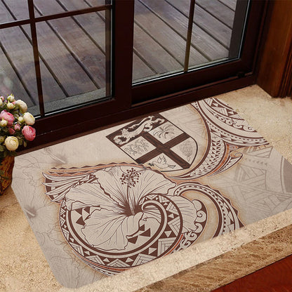 Fiji Door Mat Hibiscus Flower Vintage Style