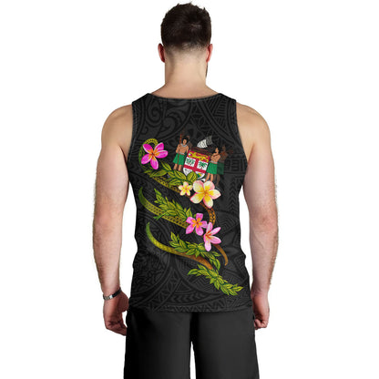 Fiji Tank Top Custom Plumeria Tribal