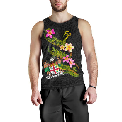Fiji Tank Top Custom Plumeria Tribal
