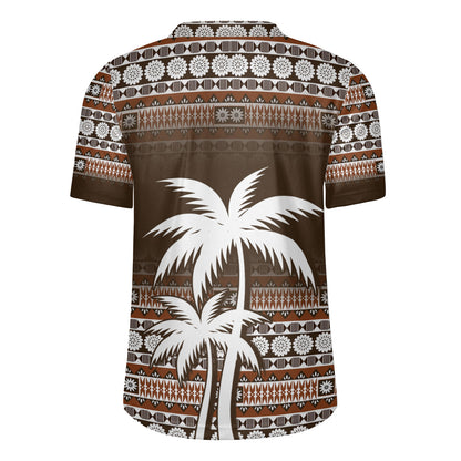 Fiji Rugby Jersey Custom Bula Fiji Masi Brown Patterns