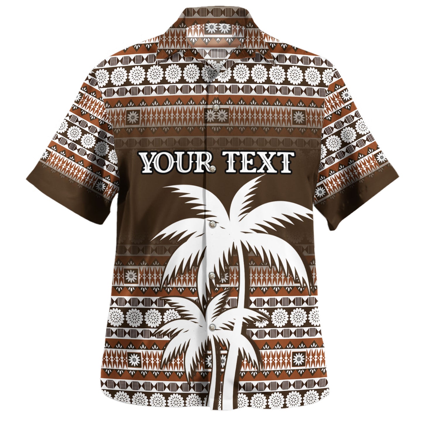 Fiji Hawaiian Shirt Custom Bula Fiji Masi Brown Patterns